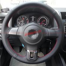 QDAEROHIVE Artificial micro fiber Leather Car Steering Wheel Cover for Volkswagen Golf 6 Mk6 VW Polo MK5 2010-2013 MK6 2024 - buy cheap