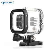 Capa à prova d'água para gopro qiuniu, capa protetora para mergulho subaquático de 45m para gopro hero 4 hero 5 session 2024 - compre barato