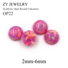 High Quality 1.5mm~10mm OP22 Pink Round Cabochon Flat Bottom Loose Opal For Jewelry 2024 - buy cheap
