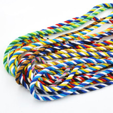 Mix cores 20 m 5mm 3 partes trançado algodão cordões para pulseira que faz cordas de cordão de algodão diy artesanato presente embalagem cinto chapéu cd26a 2024 - compre barato