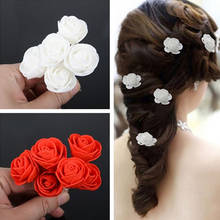 Fashion Women 6pcs Beauty Small Rose Flower Hair Pins Wedding Bridal Flowers Clips Bridesmaid Hair Accessories 2024 - buy cheap