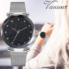 Vansvar High Quality Casual Quartz Stainless Steel Band Newv Strap Watch Analog Round Wrist Watch Montre Femme Classy horloges 2024 - buy cheap