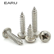 50 pieces M4*45  304 Stainless Steel Pan Round Head Self-tapping Phillips Screws Bolt T845 Standard 2024 - buy cheap