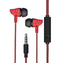 in ear Wired Crack Earphone LP02 Cloth Rope Stereo Bass Music Earbud with handsfree microphone for iPhone xiaomi honor phone mp3 2024 - buy cheap