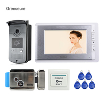 Free Shipping New Apartment 7" Color Video Intercom Door Phone System + RFID Access Camera + Electronic Control Lock In Stock 2024 - buy cheap