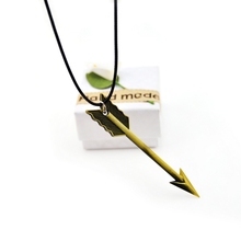 Original New Novelty Leather Chain Vintage Arrow Pendant Necklace For Men Retro Gold Choker Necklace Women Jewelry Gift 2024 - buy cheap