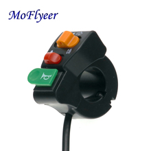 Moflyeer controlador de motocicleta 7/8, cabeça de sinal de buzina para guidão, feixe de luz e interruptor de mudança de direção 2024 - compre barato