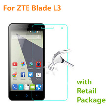 Защитное стекло для экрана 2.5D ZTE Blade L3, закаленное 2024 - купить недорого