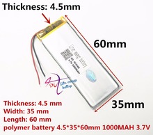 Shenzhen battery manufacturer 1000mah lithium ion polymer battery 3.7v 453560 tablet battery 2024 - buy cheap