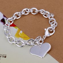 Free Shipping Wholesale silver bracelet, 925 fashion silver plated jewelry Multi-Hearts Pendants bracelet /RUFMPGGJ VBTJXYVW 2024 - buy cheap