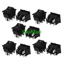 Black AC 16A/250V 20A/125V 6 Pins DPDT On/On Rocker Switch 10 Pcs 2024 - buy cheap