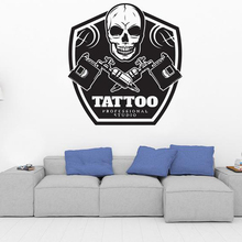 Tattoo Shop Sign Wall Stickers Salon Logo Wall Decal Art Studio Vinyl Sticker Tattoo Art Mural Window Home Store Wall Decor C104 2024 - compre barato