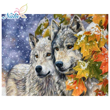 Diamond embroidery animals wolf 5d diy diamond painting full square  - pictures of rhinestones  485DD diamond mosaic 2024 - buy cheap