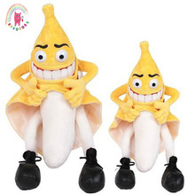1 Uds 36cm 55cm nuevo evil banana hombre divertido novedad de peluche de felpa de juguete fruta lindo muñeco de peluche suave de la boda de Día de San Valentín regalo de los niños 2024 - compra barato