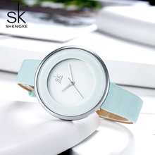 Shengke Women Watches Fashion Leather Minimalist Watch Women SK Watch Ultra Thin Women's Watches Clock reloj mujer 2024 - buy cheap