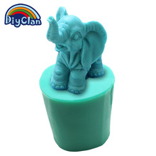 3D Elephant Silicone Molds For Cake Salt Sculpture Ice Sculpture Handmade Plaster Animal Candle Molds S0102DX 2024 - buy cheap