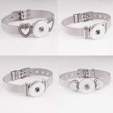 LOVE  Tree of life  Newest heart  metal Stainless steel  18mm snap button bracelet   BF621 2024 - buy cheap