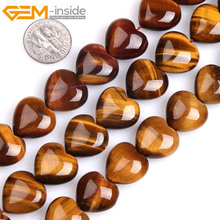 Gema-dentro aaa natural coração forma amarelo tigre olho contas de pedra para fazer jóias strand 15 diy diy diy 2024 - compre barato