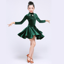 Latin Dance Costume for Girls Spring Autumn Ballroom Salsa Tango Dance Dress Long Sleeve Cha Cha Rumba Costumes Practice Clothes 2024 - buy cheap