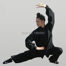 Custom 8colors Chinese Wudang Tai chi clothing Linen saolin kung fu Uniform Wing chun Training Suit wushu Morning exercise 2024 - buy cheap