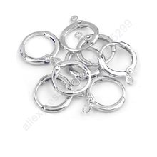 10PCS Platinum Plated European Leverback Earrings 925 Sterling Silver Jewelry Fittings Lever Back Splitring Earring Ear Wire 2024 - buy cheap