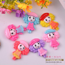 10pcs/lot flat back resin lovely kawaii anger girl Scrapbook Embellishment DIY Phone Decoration 30*35mm 2024 - buy cheap