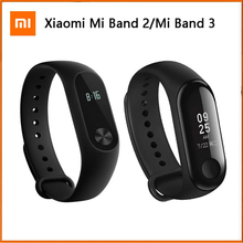 Оригинальный Смарт-браслет Xiaomi Mi Band 3 Mi Band 2 большой сенсорный экран OLED часы 5ATM водонепроницаемый браслет с отображением сообщений и пульса 2024 - купить недорого