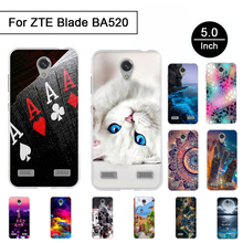 Case For ZTE Blade BA520 3D Soft TPU Cover For ZTE Blade A520 5.0" Back Silicone Phone Cover for ZTE Blade A520 BA520 Shells Bag 2024 - buy cheap