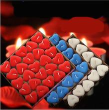 Velas románticas sin humo con forma de corazón en forma de corazón, velas decorativas para cumpleaños, bodas, fiestas, decoración del hogar, 50 Uds. 2024 - compra barato