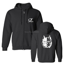 Men Cotton Sweatshirt Pit Bull Love Gog Print Hoodies Spring Autumn Casual Fleece Sweatshirt Hip Hop Coat Harajuku Streetwear 2024 - buy cheap