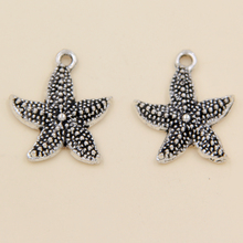 Wholesale 30pcs Tibetan Silver Starfish Charms Pendants 19x23.5mm 2024 - buy cheap