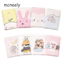 Mcneely Cartoon Leather Passport Cover Case Kid Travel Passport Holder Bag Girl Business Card Holder Purse Retro Card Wallet 2024 - buy cheap