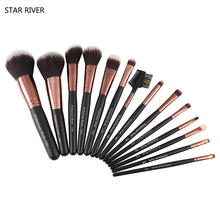 STAR RIVER14Pcs Beauty Makeup Brushes Set Cosmetic Foundation Powder Blush Eye Shadow Lip Blend Make Up Brush Tool Kit Maquiagem 2024 - buy cheap