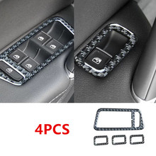 For Volkswagen Golf 7/7.5/For R-line 4PCS Carbon Fiber Car Interior Door Window Lift Glass Switch Buttons Cover Moldings 2024 - buy cheap