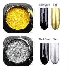 1 Box Gold Silver Mirror Effect Decoration For Nail Powder Chrome Pigment Fine Shimmer Powder Nail Art Glitter Dust SF3017 2024 - buy cheap