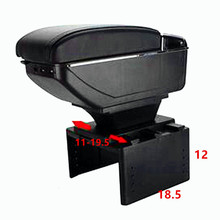 Para Ford Fiesta Focus Mondeo Caja de almacenamiento para apoyabrazos de coche consola central de cuero reposabrazos Copa soporte parte central coche styling 2024 - compra barato