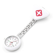 Newly Protable Nurse Watches With Clip Red Cross Brooch Pendant Pocket Hanging Doctor Nurses Medical Quartz Watch VK-ING 2024 - buy cheap
