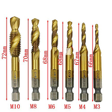 Hand Tap Drill Bits HSS 4341 Screw Spiral Point Thread M3 M4 M5 M6 M8 M10 Metalworking Hex Shank Machine Taps Kit Metric Plug 2024 - buy cheap