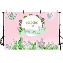 Photography Backdrop Indian Fox Cactus Floral Baby Show Pink Birthday Party Background Photocall Photobooth Portrait Decoration 2024 - buy cheap