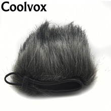 Coolvox tampa de microfone, para uso externo, pele artificial, luva contra vento, para zoom h1 digital, retrátil, 65mm * 110mm 2024 - compre barato