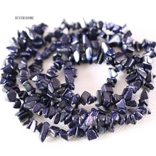 DIY Bracelet Necklace Jewelry Accessories Making 5-8MM Natural Stone Blue Sandstone Chip loose Beads 35inches S038 2024 - buy cheap