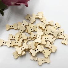 Fashion Natural Sewing Buttons Craft 100pcs/lot Dog bone Wooden Buttons 2 Holes Scrapbooking Products WB568 2024 - buy cheap