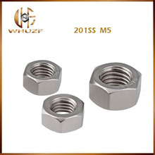 Free shipping 100pcs m5 hex nut 201 Stainless Steel 201ss Nuts Thread Hexagon Nut 2024 - buy cheap