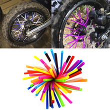 72Pcs 11color Motorcycle Dirt Bike Wheel Rim Spoke Skins Covers Wrap Tubes Decor Protector Kit Motorcycle protection Car styling 2024 - buy cheap