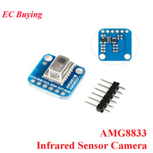 Amg8833 ir 8*8 módulo de câmera com sensor infravermelho, câmera termovisor, módulo sensor de temperatura iic i2c 3-5v para arduino 2024 - compre barato