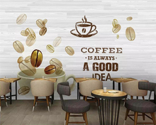 Papel de parede personalizado beibehang papel de parede 3d para decoração de casa e sala de estar quarto grãos de café 2024 - compre barato