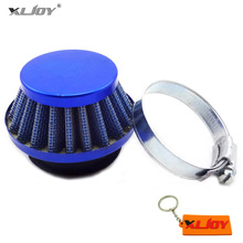 Xljoy-filtro de ar azul 44mm para motor de 2 tempos, 47cc, 49cc, carburador carb, atv, dirt bike, kart, mini moto 2024 - compre barato