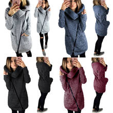 S-5XL Women Warm Winter Fleece Hooded Parka Coat Overcoat Long Jacket lady Outwear Zipper Casual Female Jacket sweater Plus size 2024 - buy cheap