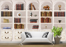 Custom papel DE parede 3 d, coloring book bookcase murals for study of the sitting room TV setting wall wallpaper 2024 - buy cheap