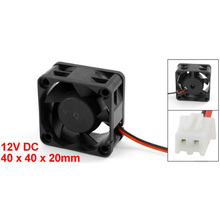 New Black Plastic 12V DC 40mm 20mm 2 Wire Computer PC CPU Cooling Case Fan 2024 - buy cheap